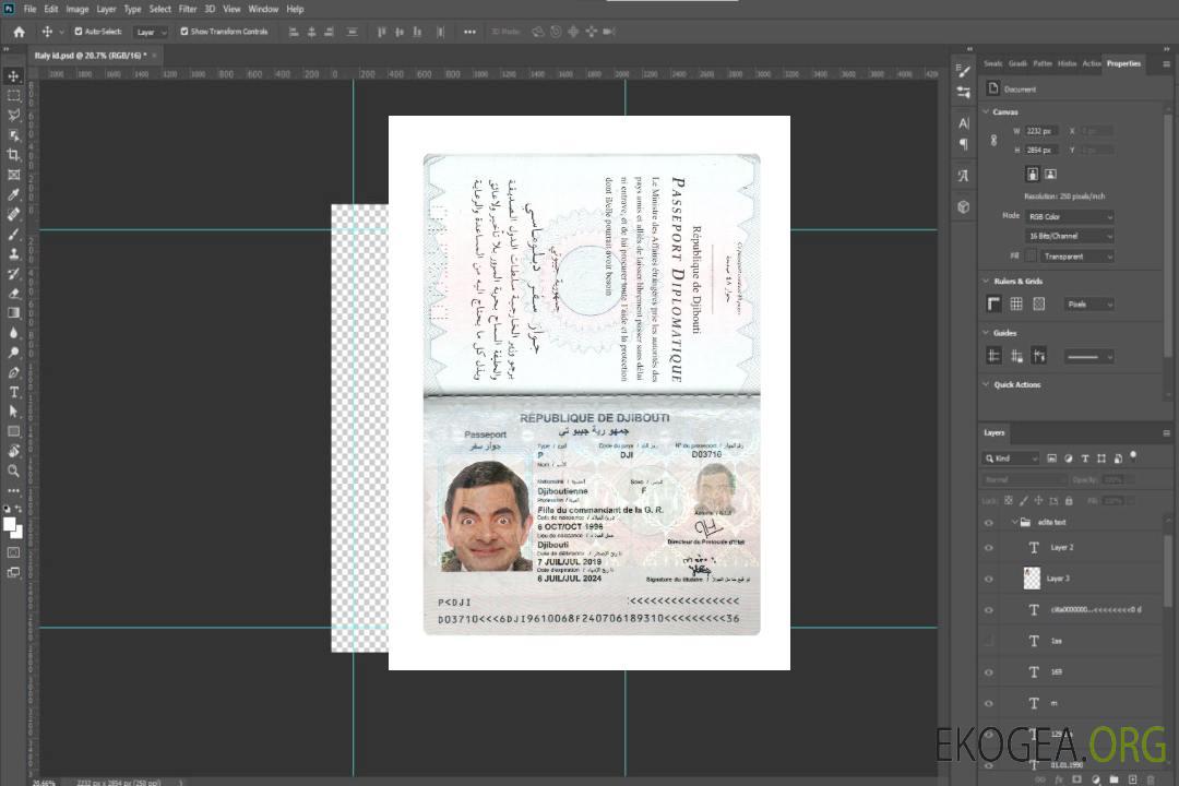 Passeport djiboutien template Passeport djiboutien template